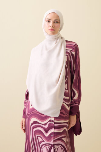 Hexagon Baklava Powder Ramy Jacquard Shawl - 3