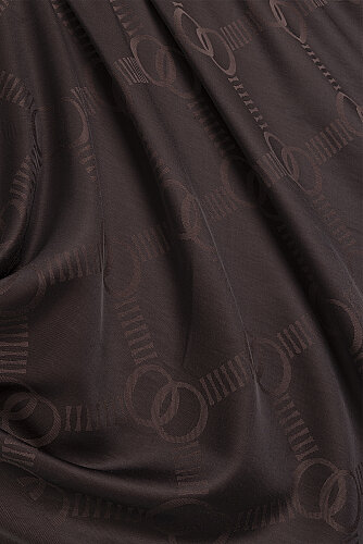 Honeycomb Logo Brown Naia Lyocell Jacquard Shawl 70x210 - Imannoor (1)