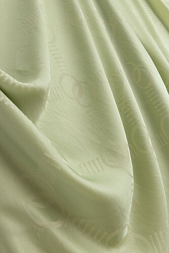 Honeycomb Logo Light Pistachio Green Naia Air Jacquard Shawl - 3