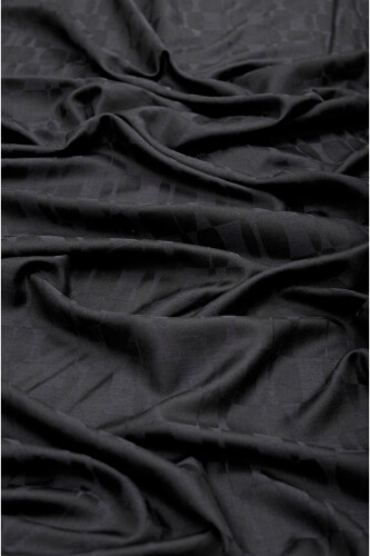 Honeycomb Monogram Cashmere Silk Shawl Black - 3