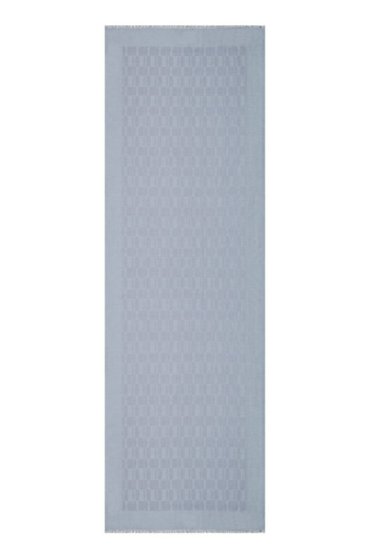 Honeycomb Monogram Cashmere Silk Shawl Grey - 2
