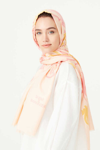 HüdHüd Pembe Modal İpek Şal 80x200 - 6