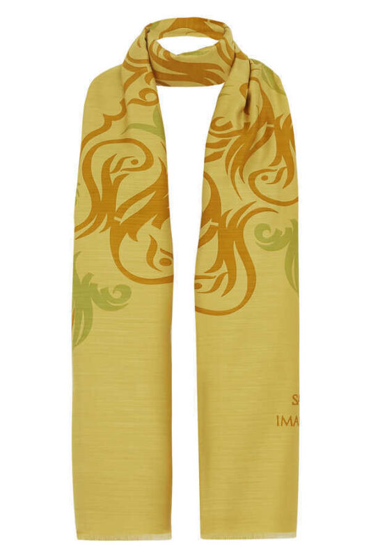Hud Hud Silk Shawl Yellow - 3
