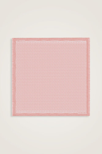 I Monogram Kırmızı İpek Eşarp 140x140 - 1
