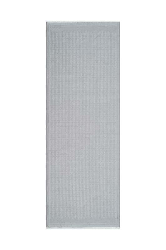 Iman Big Monogram Cotton Silk Shawl Grey - 1