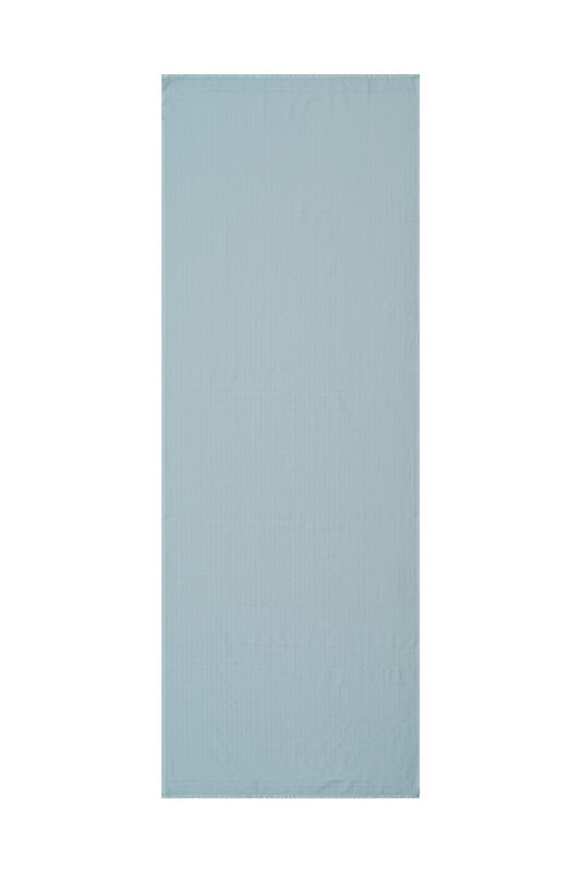 Iman Big Monogram Cotton Silk Shawl Light Blue - 1