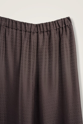 Iman Brown Jacquard Silk Shirt Dress - 2