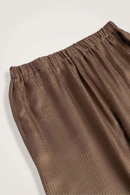 Iman I Açık Kahve İpek Pijama Pantolon - 2