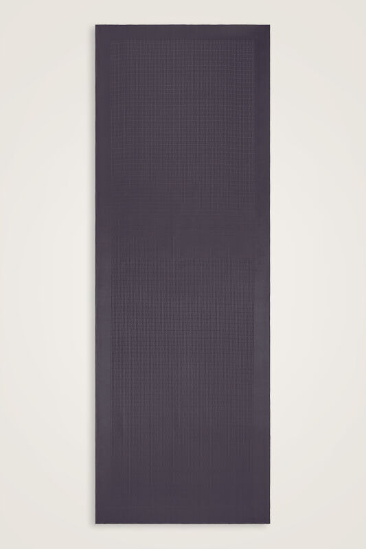 Iman I Anthracite Jacquard Silk Shirt Scarf - 1