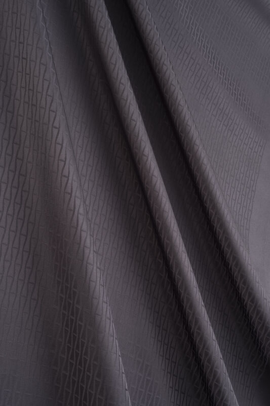 Iman I Anthracite Jacquard Silk Shirt Scarf - 2