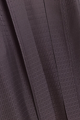 Iman I Anthracite Jacquard Silk Short Kimono - 2