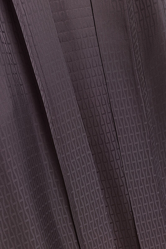 Iman I Anthracite Jacquard Silk Short Kimono - 2