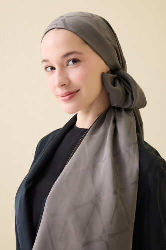 Iman I Baklava Anthracite Ramy Jacquard Shawl - Imannoor (3)
