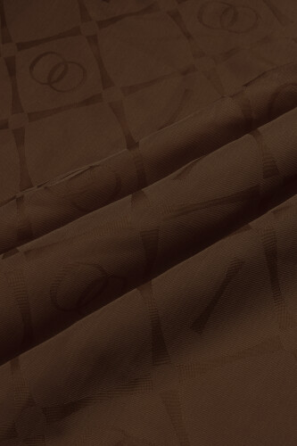 Iman I Baklava Brown Ramy Jacquard Shawl - 4