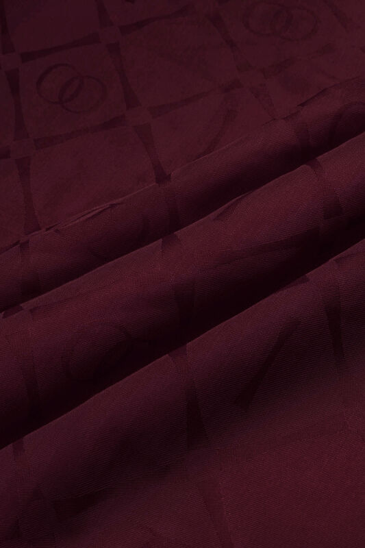 Iman I Baklava Burgundy Ramy Jacquard Shawl - 3