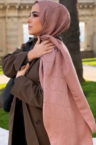 Iman I Baklava Dusty Rose Ramy Jacquard Shawl 