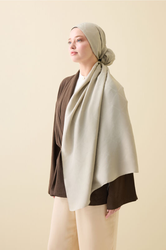 İman I Baklava Gri Ramy Jakar Şal 70x190 - 2