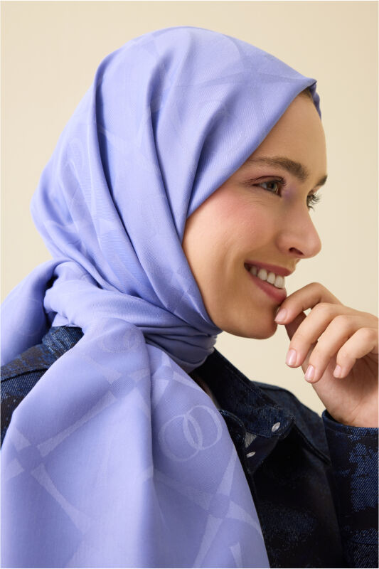 Iman I Baklava Lavender Ramy Jacquard Shawl - 1
