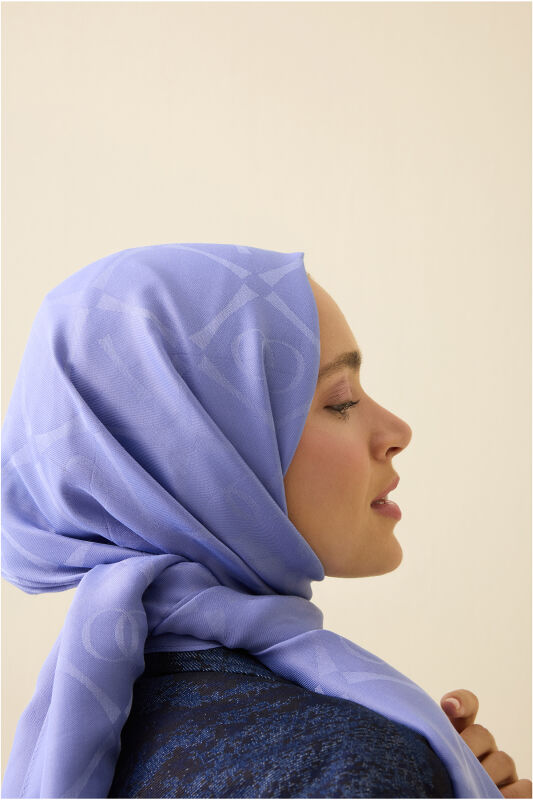 Iman I Baklava Lavender Ramy Jacquard Shawl - 5