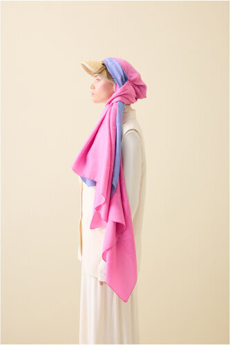 İman I Baklava Pembe Ramy Jakar Şal 70x190 - 3