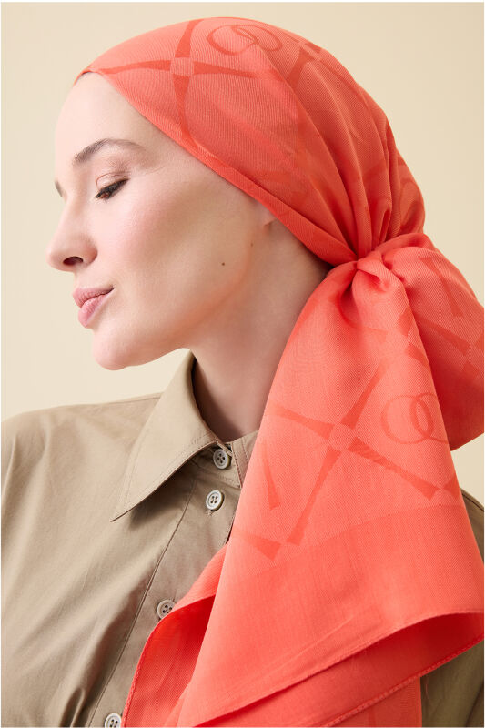 Iman I Baklava Pomegranate Flower Ramy Jacquard Shawl - 1