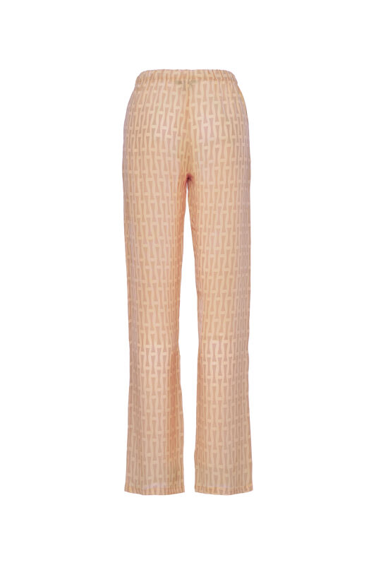 Iman I Beige Silk Pants Pajamas - 2