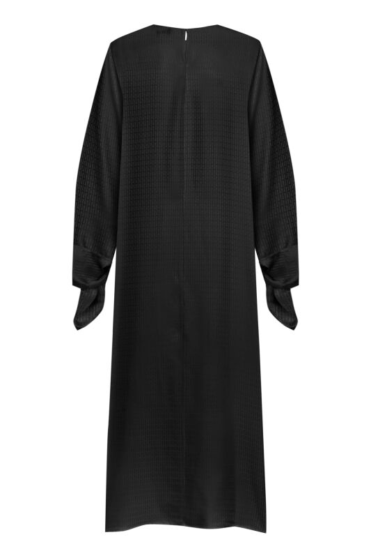 Iman I Black Dress with Cuff Detail - 3