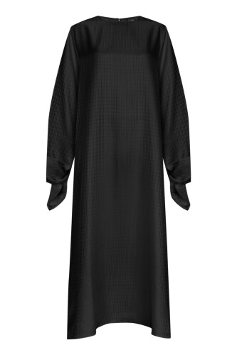 Iman I Black Dress with Cuff Detail - 1