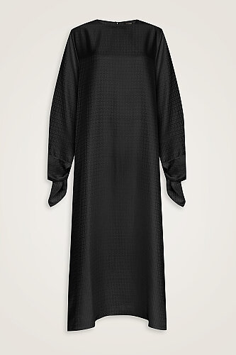 Iman I Black Dress with Cuff Detail - 1