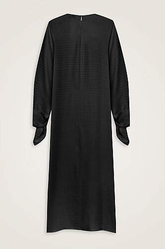 Iman I Black Dress with Cuff Detail - 3
