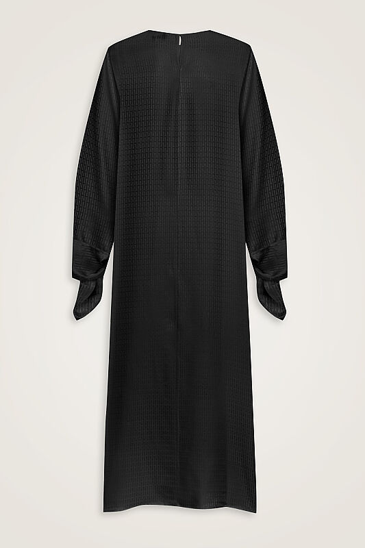 Iman I Black Dress with Cuff Detail - 3