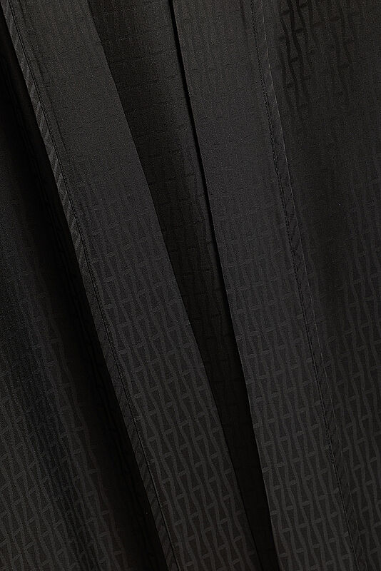 Iman I Black Jacquard Silk Short Kimono - 2