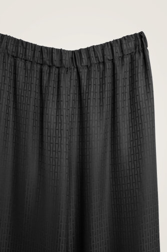 Iman I Black Jacquard Silk Trousers - 2