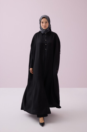 Iman I Black Silk Abaya 