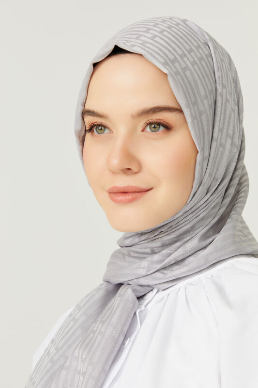 Iman I Cotton Silk Shawl Grey - 4