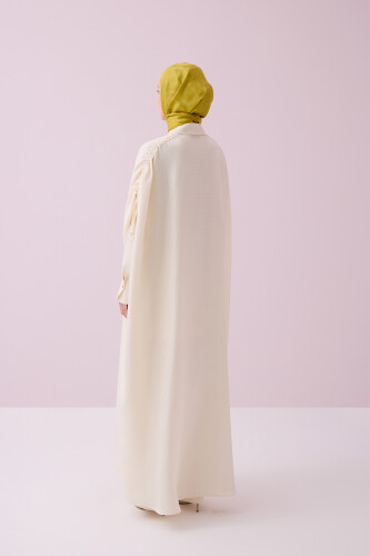 İman I Cream Silk Abaya - 7