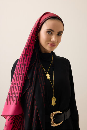  İman I Degrade Bordo İpek Şal 70x210 - Imannoor (3)