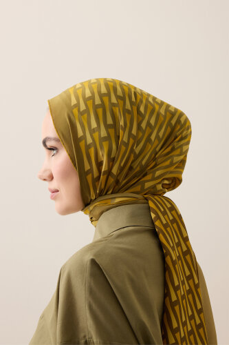  İman I Degrade Hardal İpek Şal 70x210 - Imannoor (1)