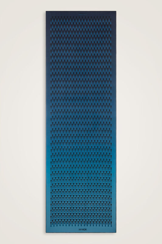  İman I Degrade Lacivert İpek Şal 70x210 - 2