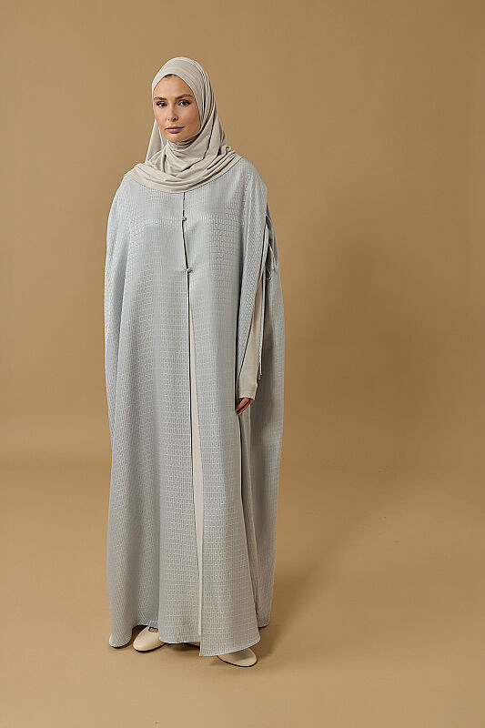İman I Gümüş İpek Abaya - 1