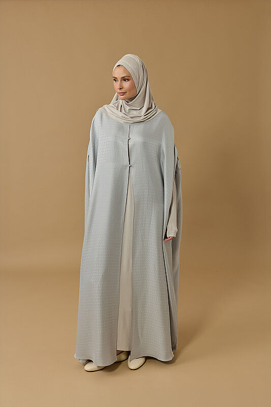 İman I Gümüş İpek Abaya - 4