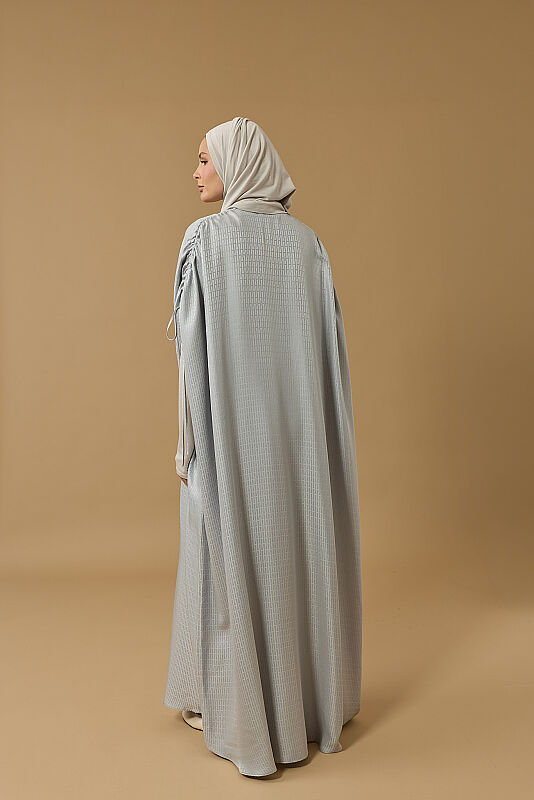 İman I Gümüş İpek Abaya - 5