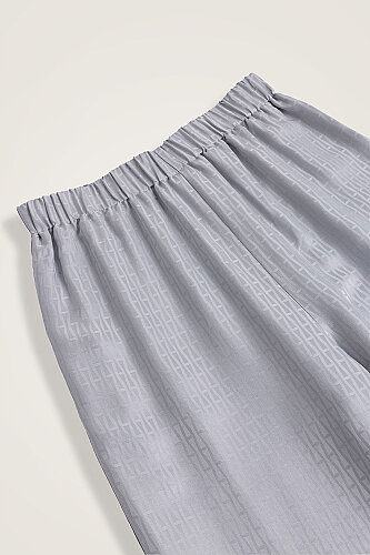 Iman I Gümüş İpek Pijama Pantolon - 2