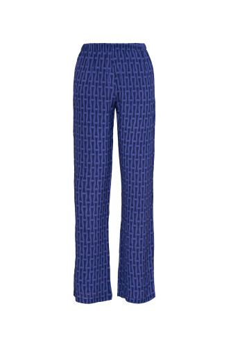 Iman I Indigo Silk Pants Pajamas - 1