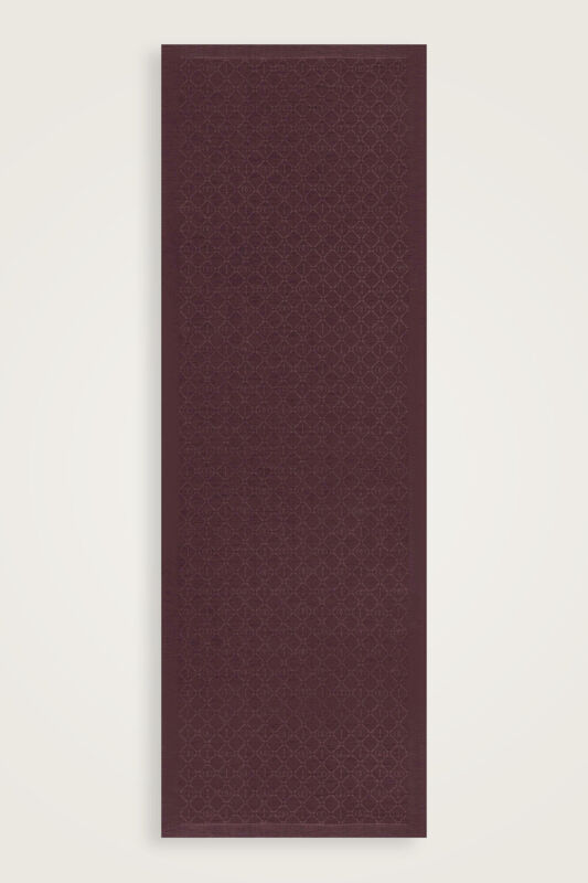 İman I Kafes Kızıl Kahve Tencel Pamuk İpek Şal 70x200 - 2