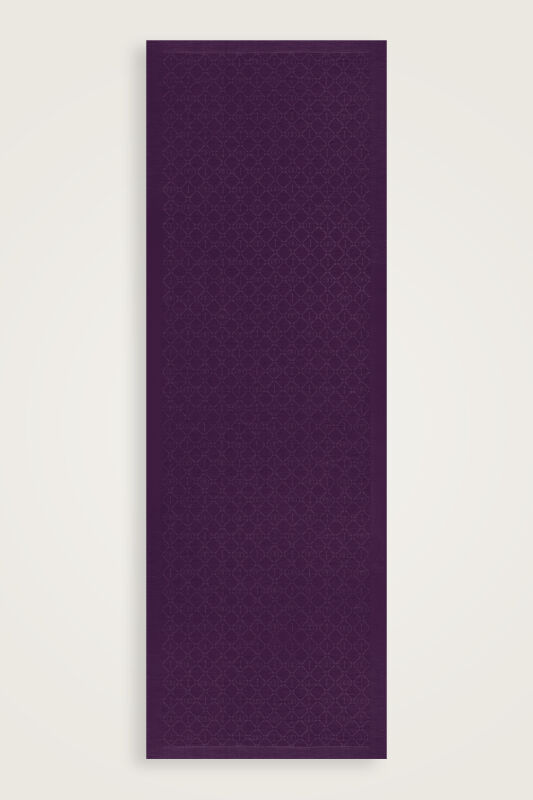 İman I Kafes Mor Tencel Pamuk İpek Şal 70x200 - 2