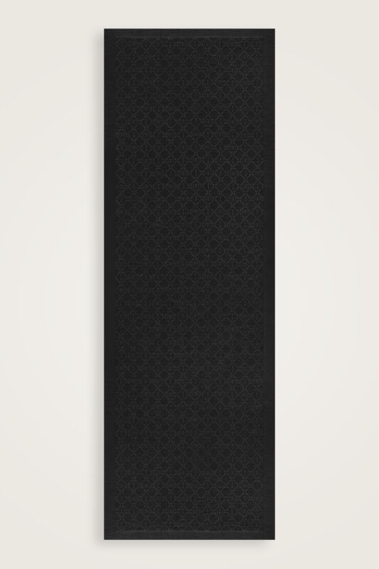 İman I Kafes Siyah Tencel Pamuk İpek Şal 70x200 - 2