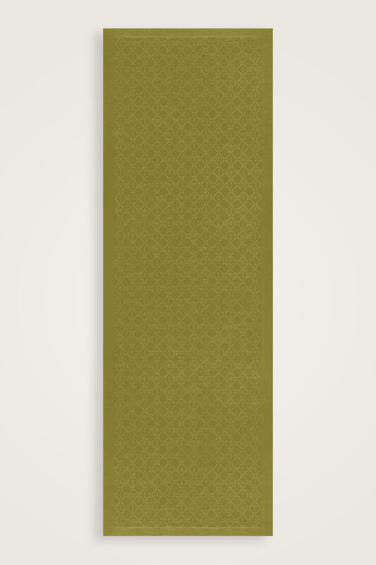 İman I Kafes Zeytin Yeşili Tencel Pamuk İpek Şal 70x200 - 2