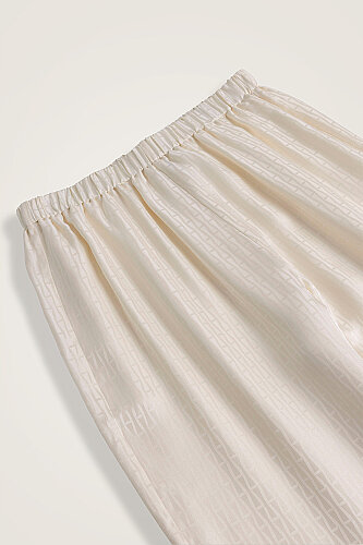 Iman I Krem İpek Pijama Pantolon - Imannoor (2)