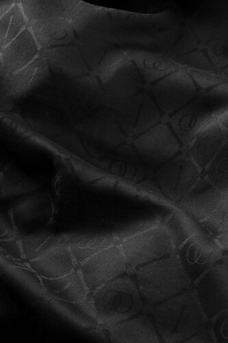 Iman I Lattice Black Tencel Cotton Silk Shawl - 3